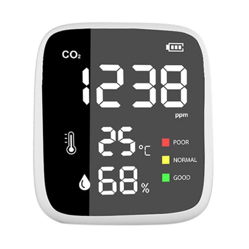 CO2 Detector Carbon Dioxide Air Quality Tester for CO2 Real-Time Data with Alarm