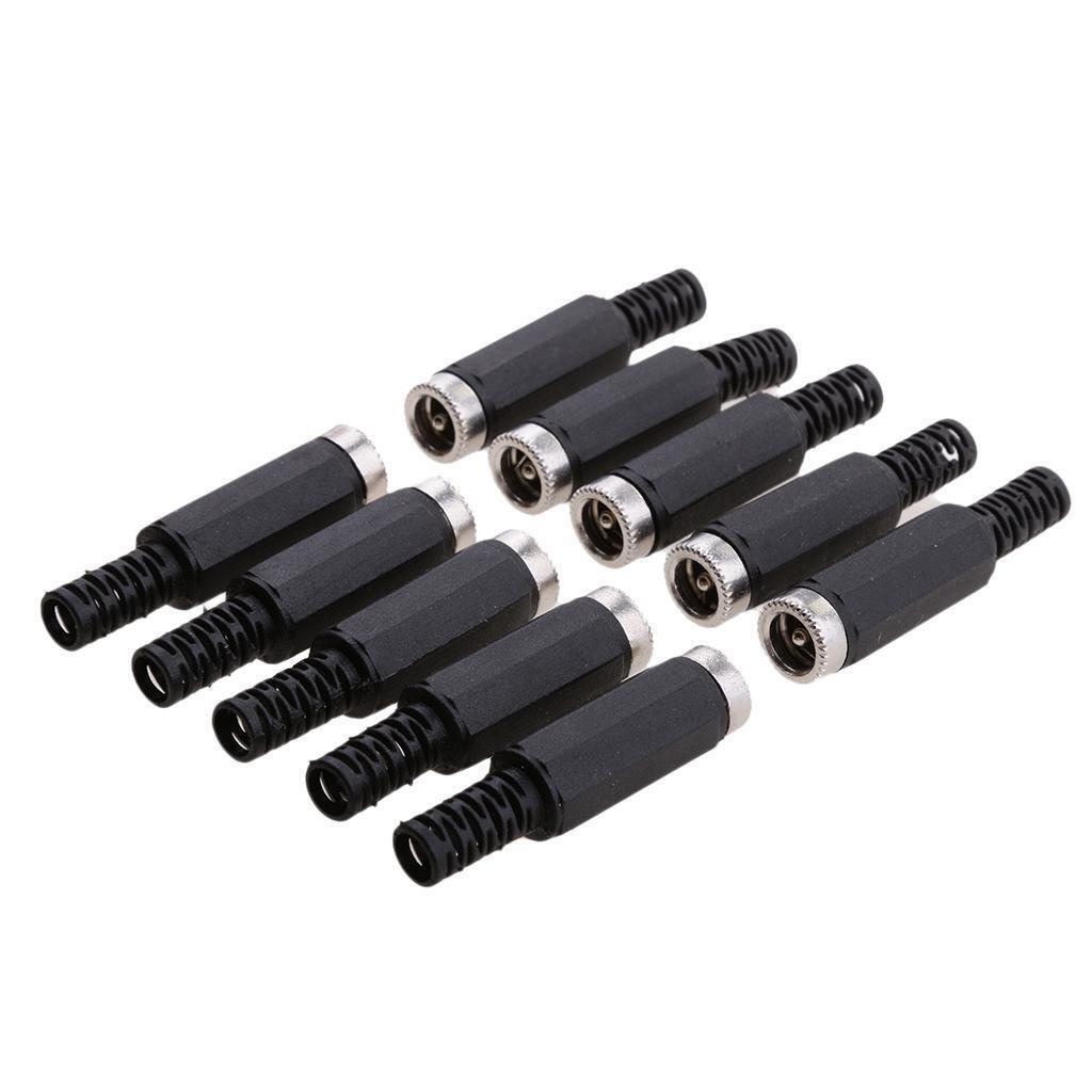 10pcs Female Barrel Plug Socket Solder   Terminals Connector 2.1x5.5mm