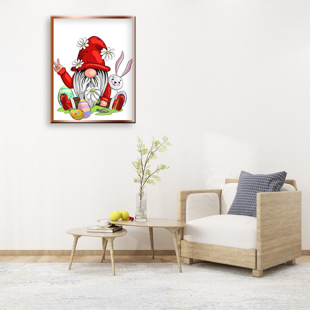 Easter Gnomes 5D Full Drill Round Diamond Painting Mosaic Kit Home Decor