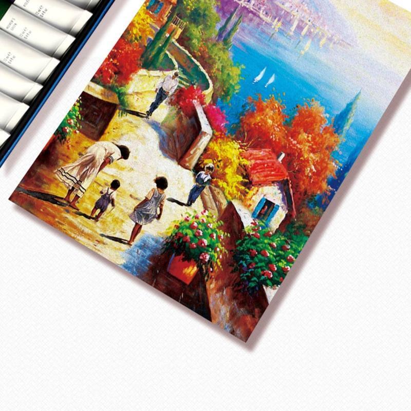 24 Colors Professional Oil Painting Paint Drawing Pigment 12ml Tubes Set Artist