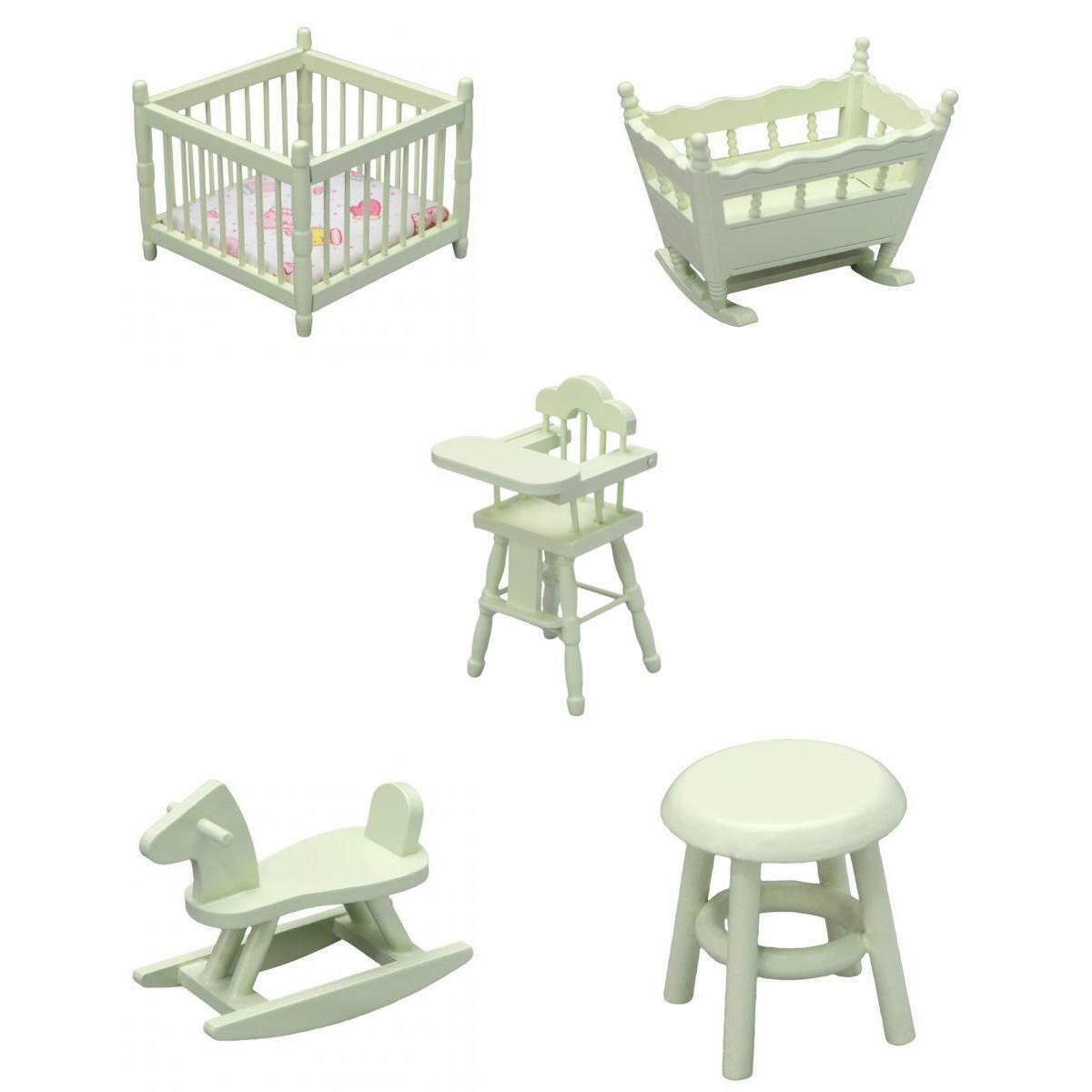 5x Simulation 1:12  White Furnishings Supplies Scenery Ornaments