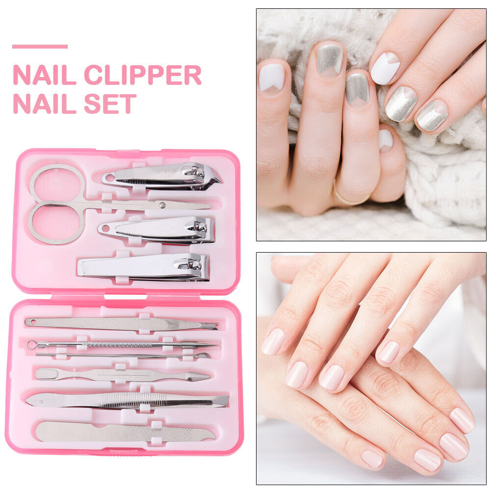 10pcs Stainless Steel Nail Cutter Portable Manicure Nail Art Tools Sets