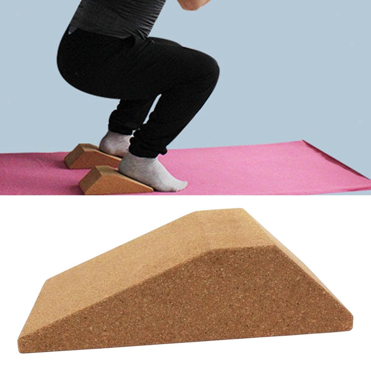 Cork Squat Wedge Block Exercise Brick Slant Board for Indoor Yoga