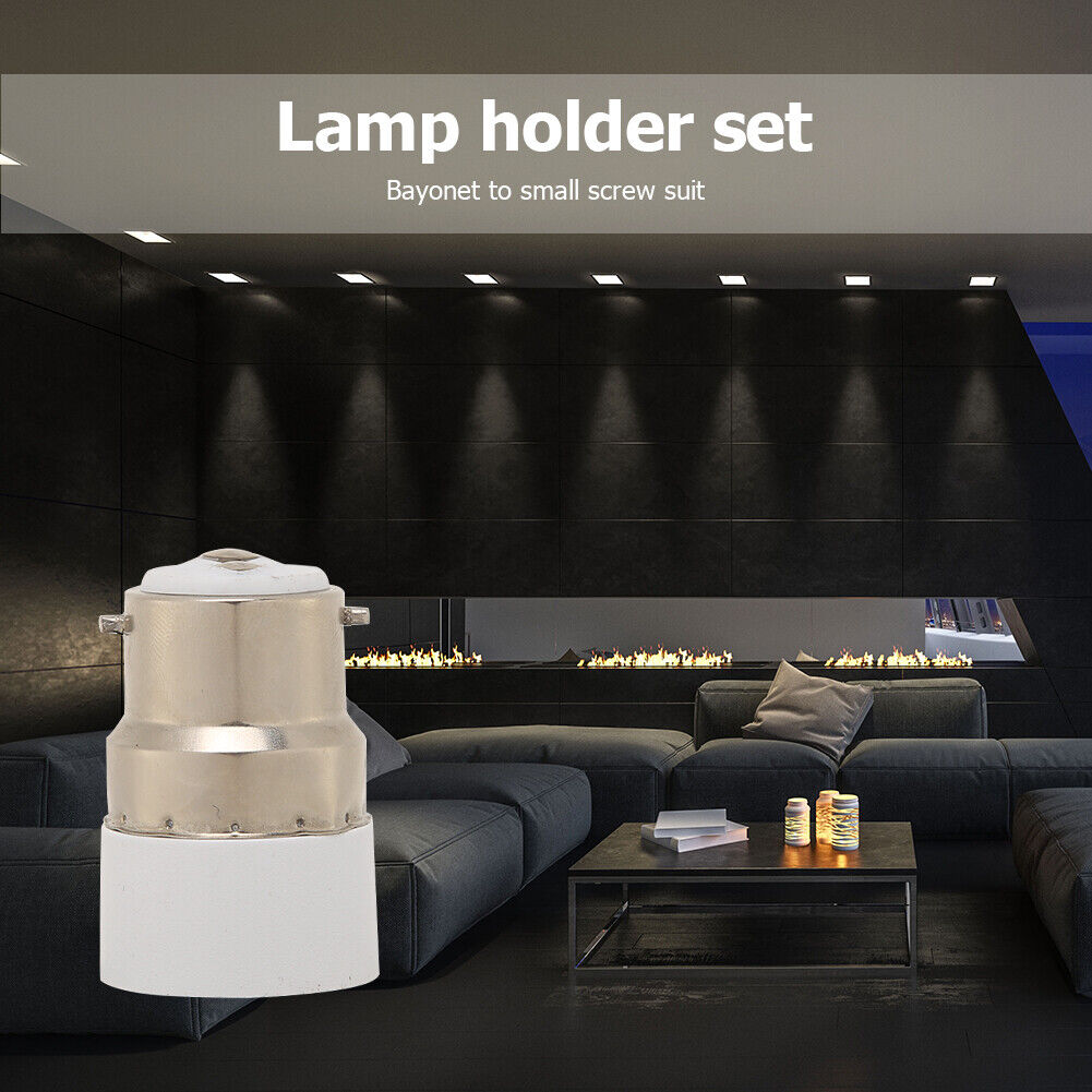 Adjustable Screw B22 to E14 Lamp Holder LED Light Adapter Converter (5pcs)
