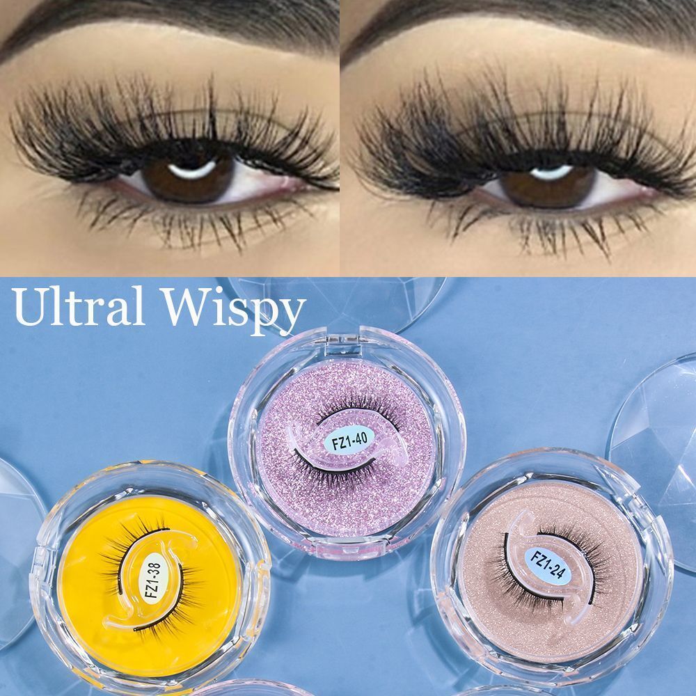 Tools Glue-free Natural Fluffy Self-adhesive False Eyelashes Ultral Wispy