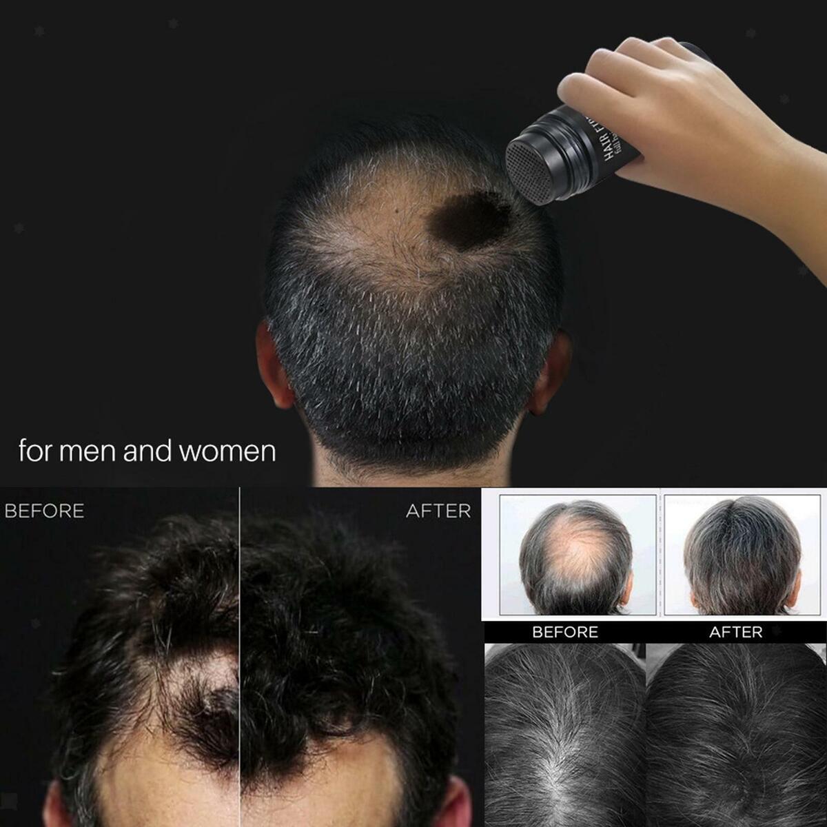 Thin Hair Volume Powder Hair Concealer Hairline Shadow Fiber Men Women Black