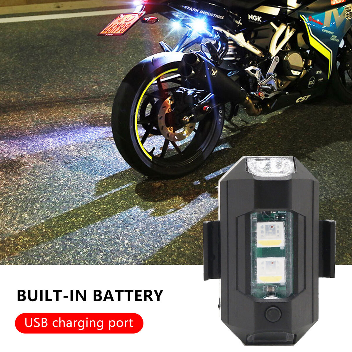 LED Emergency Strobe Lights Kit 7 Colors Aircraft Pilot Light for Car SUV