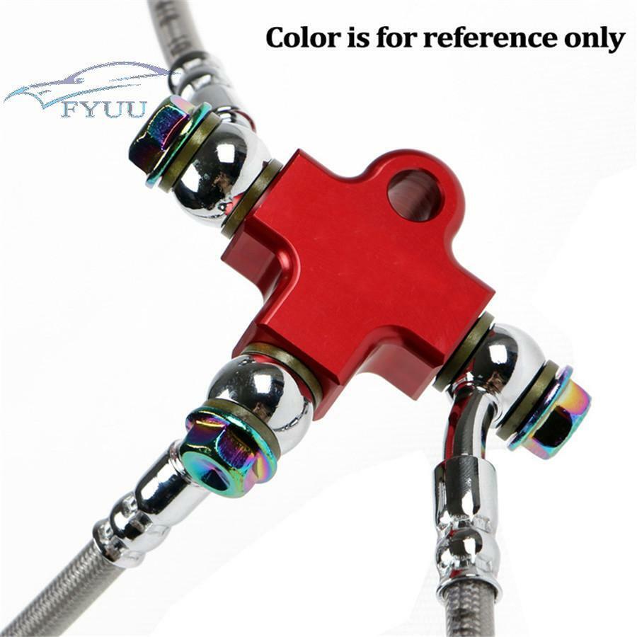 Hydraulic Brake Hose Pipe Tee Black Connector 3way For Dirt Pit Bike ATV System
