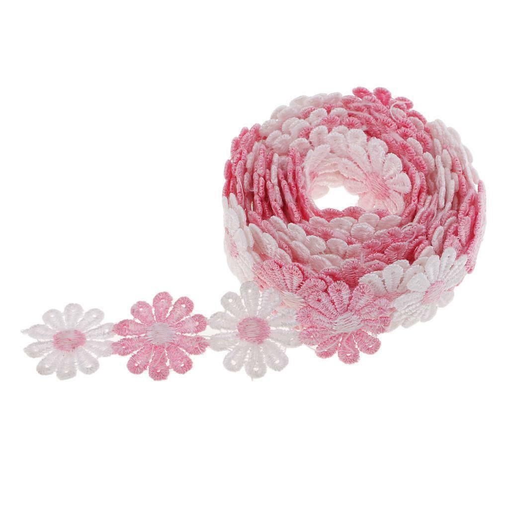 6 Yards Mixed Daisy Flowers DIY  Ribbon DIY Sewing Crafts Lace