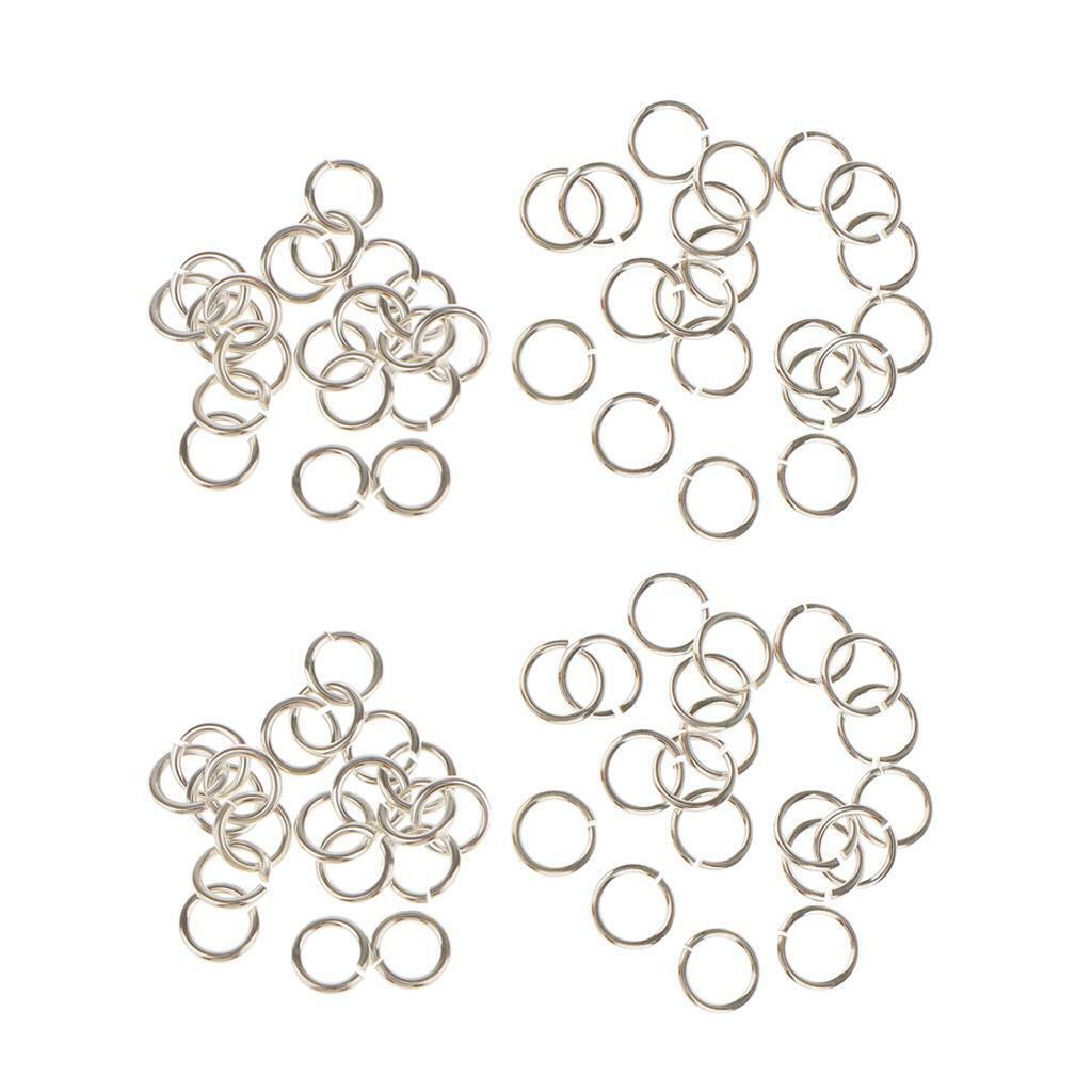 80  DIY Sterling  Jump Rings 6mm Split Rings Connector Loops