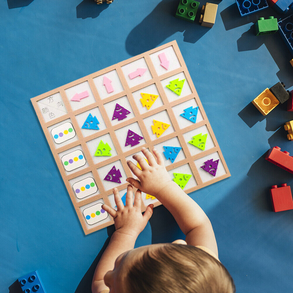 Educational Fish Direction Arrow Match Board Children Color Sensory Puzzle