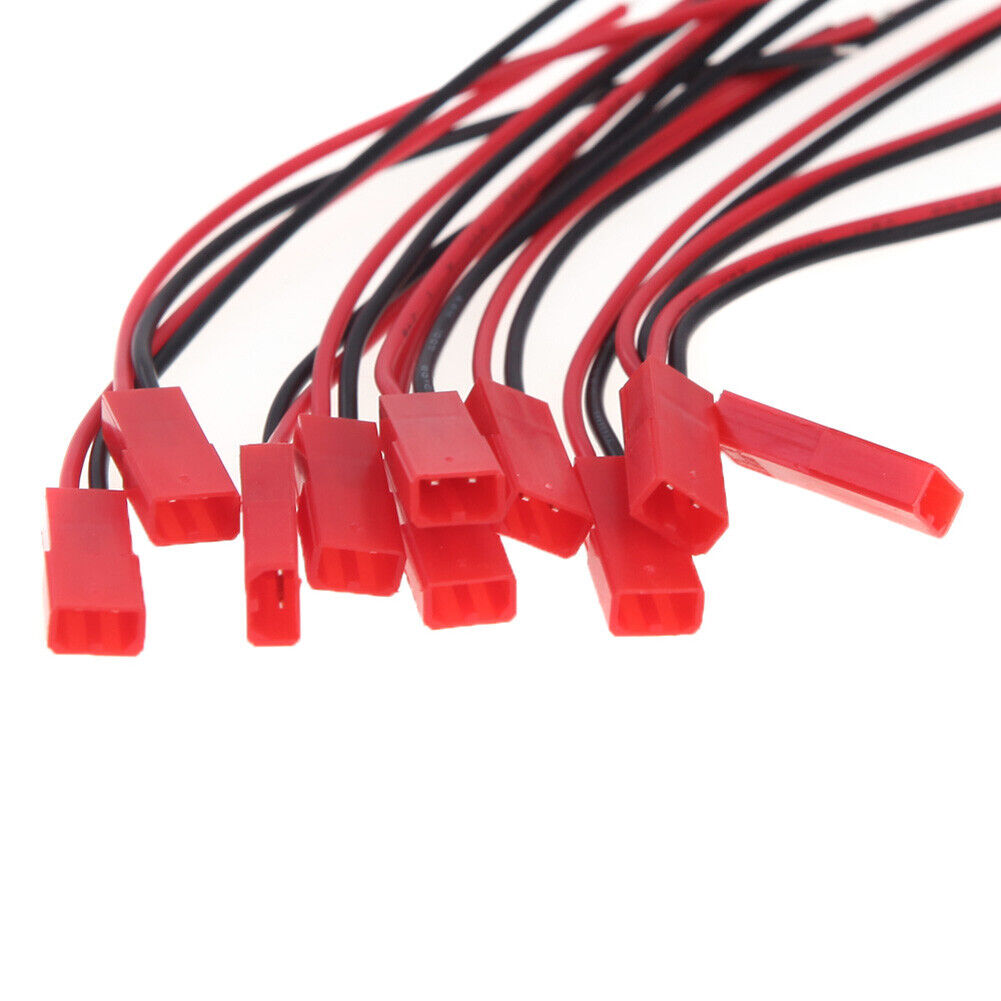 10 Pairs 100mm Male and Female JST Connector Plug for RC Lipo Battery Part