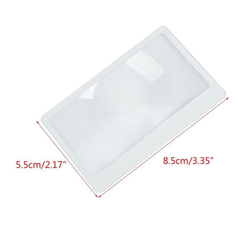 Thin Lens Pocket Size Magnifier Lenses Credit Card Magnifier for Senior Reading