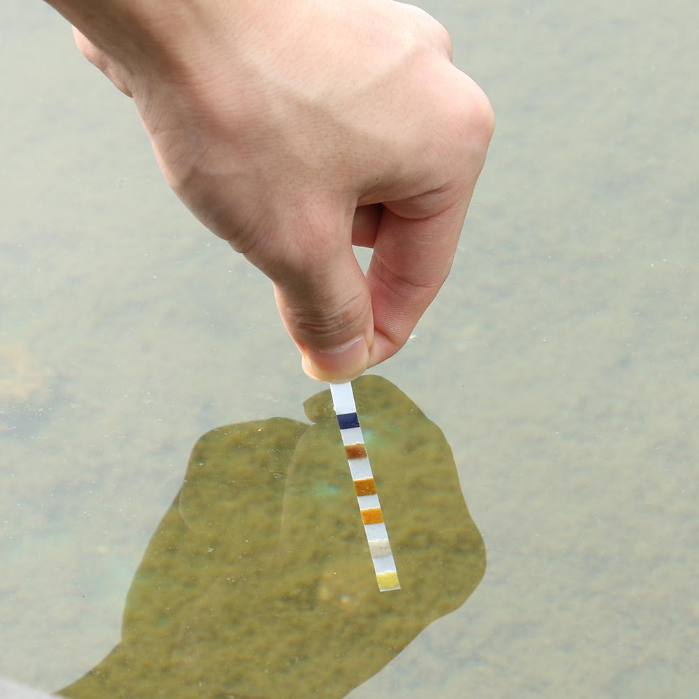 50pcs Swimming Pool Test Strips for Chlorine pH Cyanuric Acid (6 in 1)