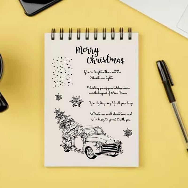 Merry Christmas Clear Seal Stamp DIY Scrapbooking Embossing Photo Album Decor