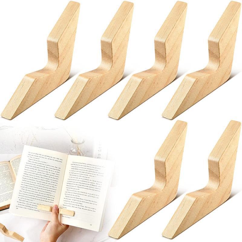 Portable Thumb Bookmark Holder Handmade Wood for Librarians Writers Bibliophiles