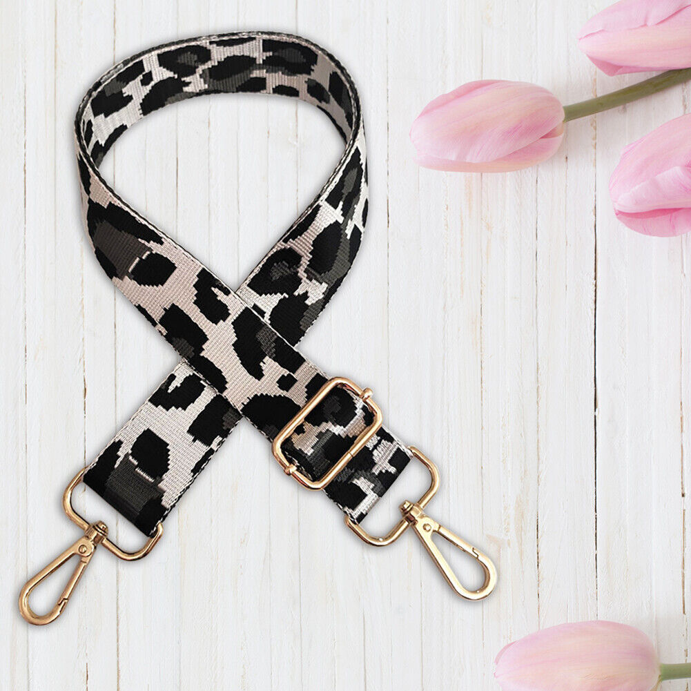 Leopard Strap for Crossbody Shoulder Bag Accessories Replacement (White)