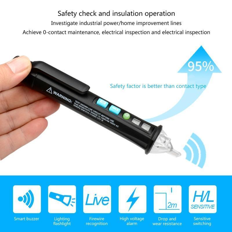 Electrical Tester AC Voltage Tester with LED Flashlight Live/Null Wire /Circuit