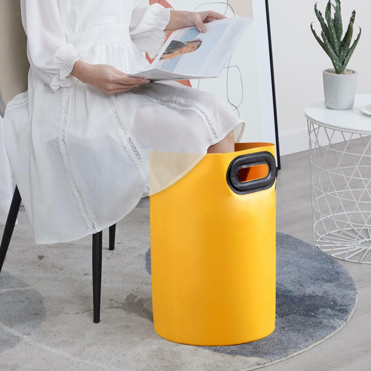 21L Collapsible Foot Bath Basin Soaking Tub Bucket Fishing  Yellow