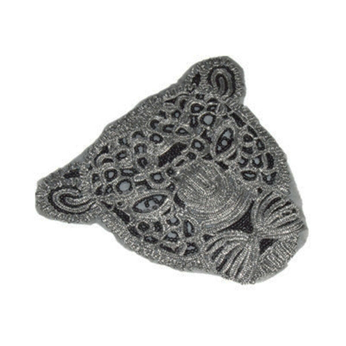 Panther Sequins Embroidered Sew on Patches For Clothing Sewing Animals Applique