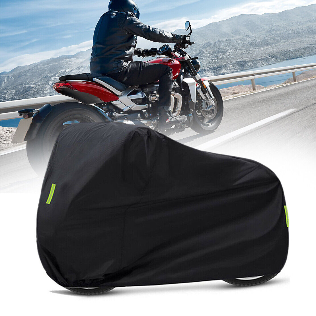 4XL Heavy Duty Waterproof Motorcycle Cover Motorbike Rain Snow UV Protector