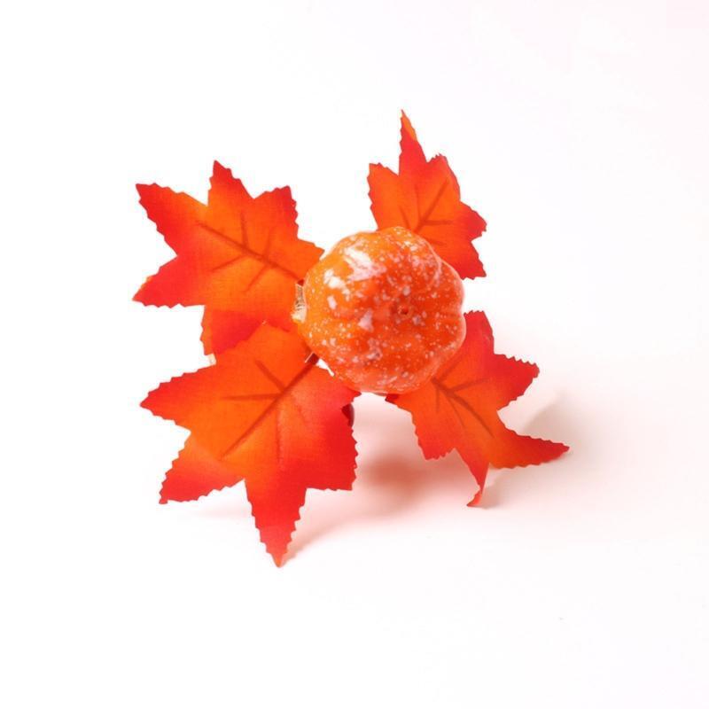 12 Pieces Napkin Rings Napkin Buckle Simulation Maple Leaf Shape Napkin Buckles