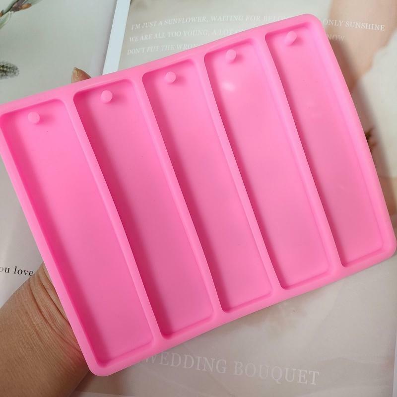 5 in 1 Rectangle Silicone Bookmark Mold DIY Bookmark Mold Making Epoxy DIY Craft