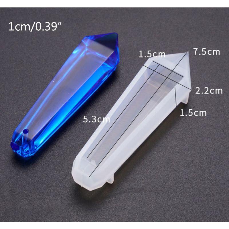 8 Pcs/set Crystal Epoxy Mould DIY Pendant Necklace Jewelry Decorative Silicone