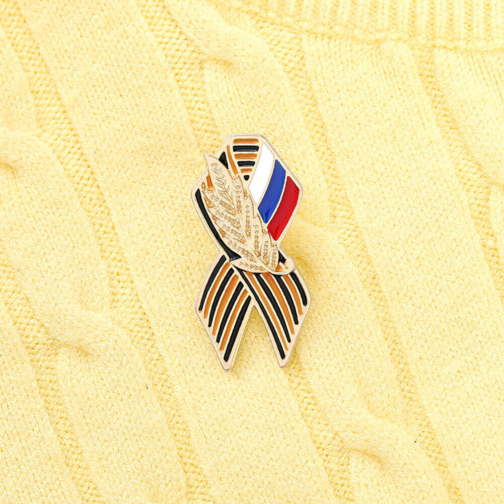 Enamel Badge Russian Flag Saint Victory Day Lapel Pin T Shirt Hats Brooch