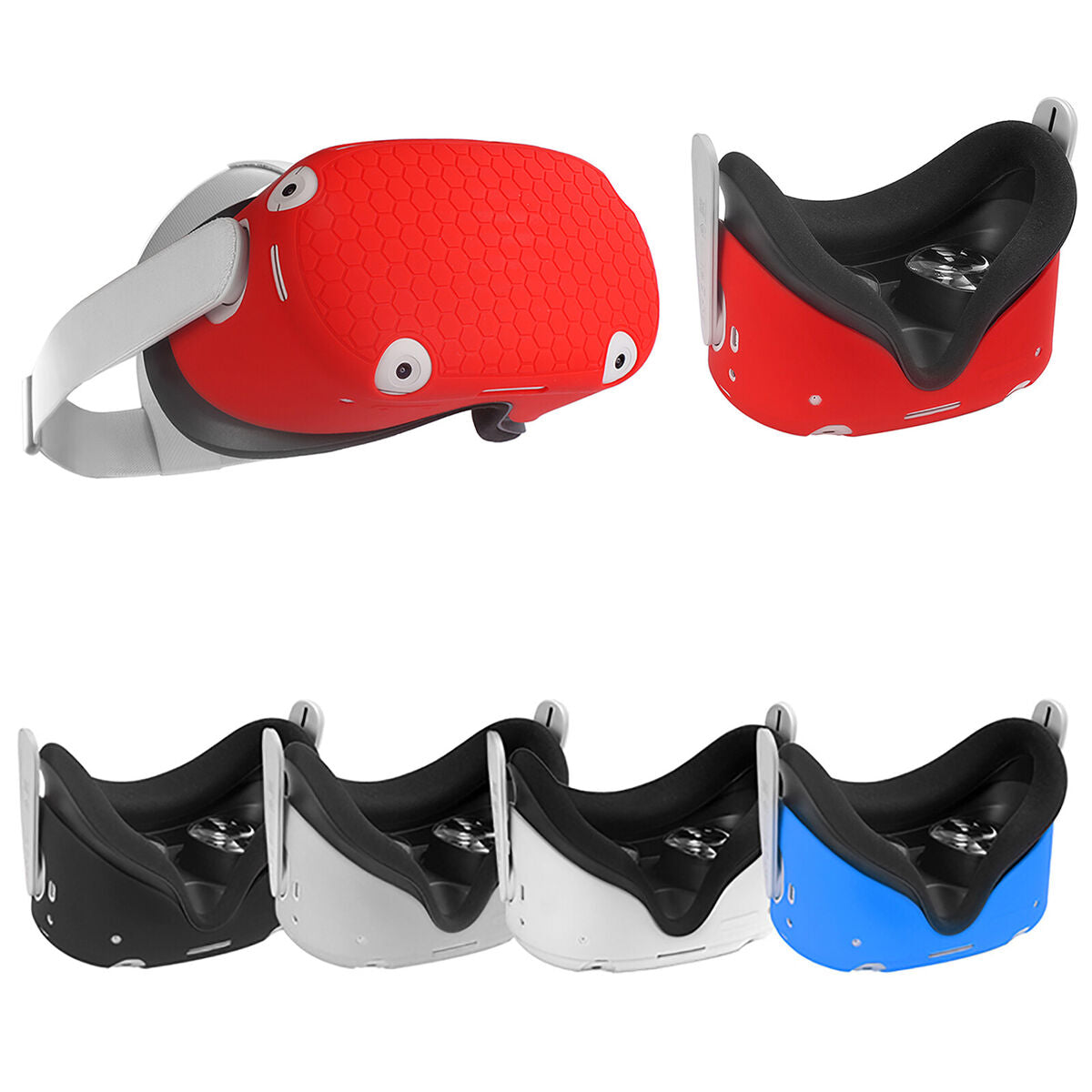 For /// Quest 2 VR Headset Silicone Sleeve Protective Case Skin Soft Cover DO