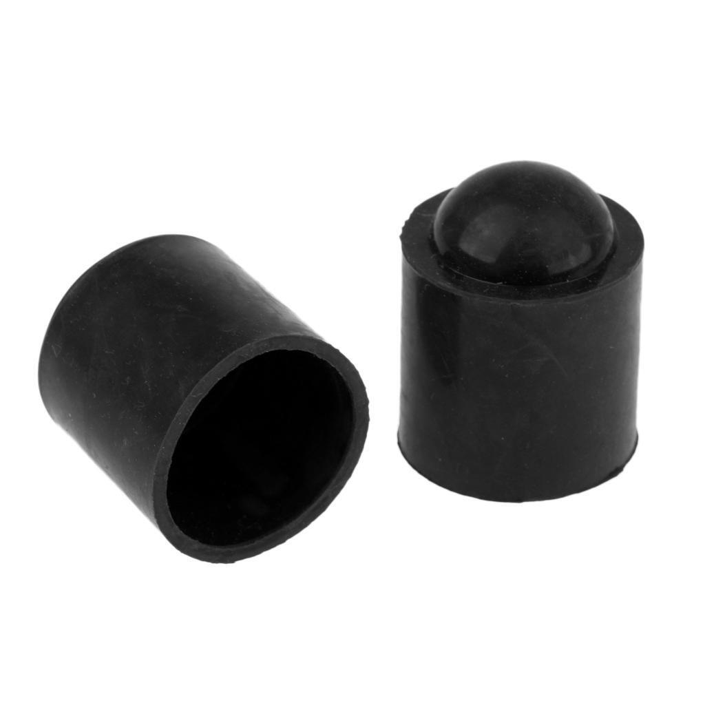 10 Count Pool Cue Tip Cover Protective   Billiard Stick Rubber Protector Black