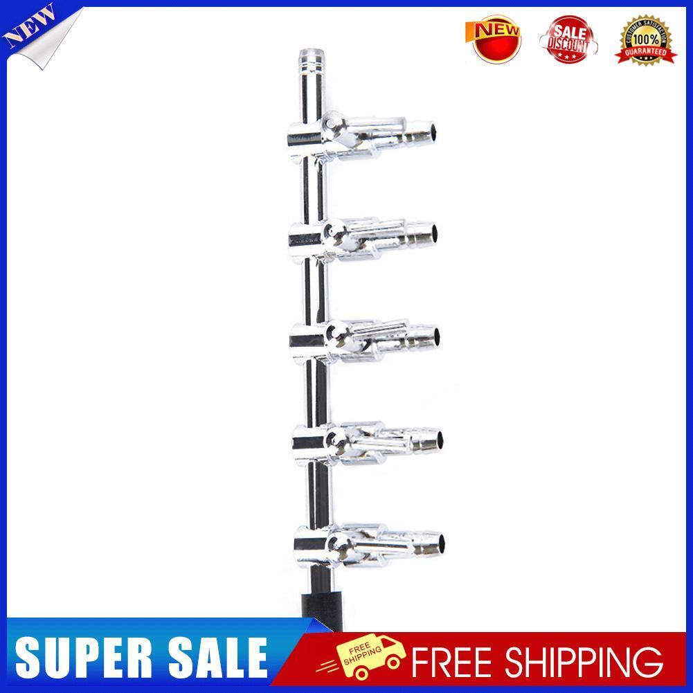 Air Flow Line Stainless Steel Control Valve Aquarium Pump Splitter(5-way)