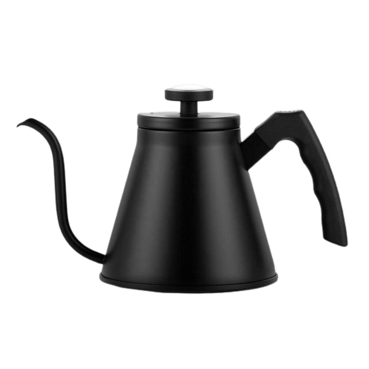 Stainless Steel Gooseneck   Kettle for Stovetops Black