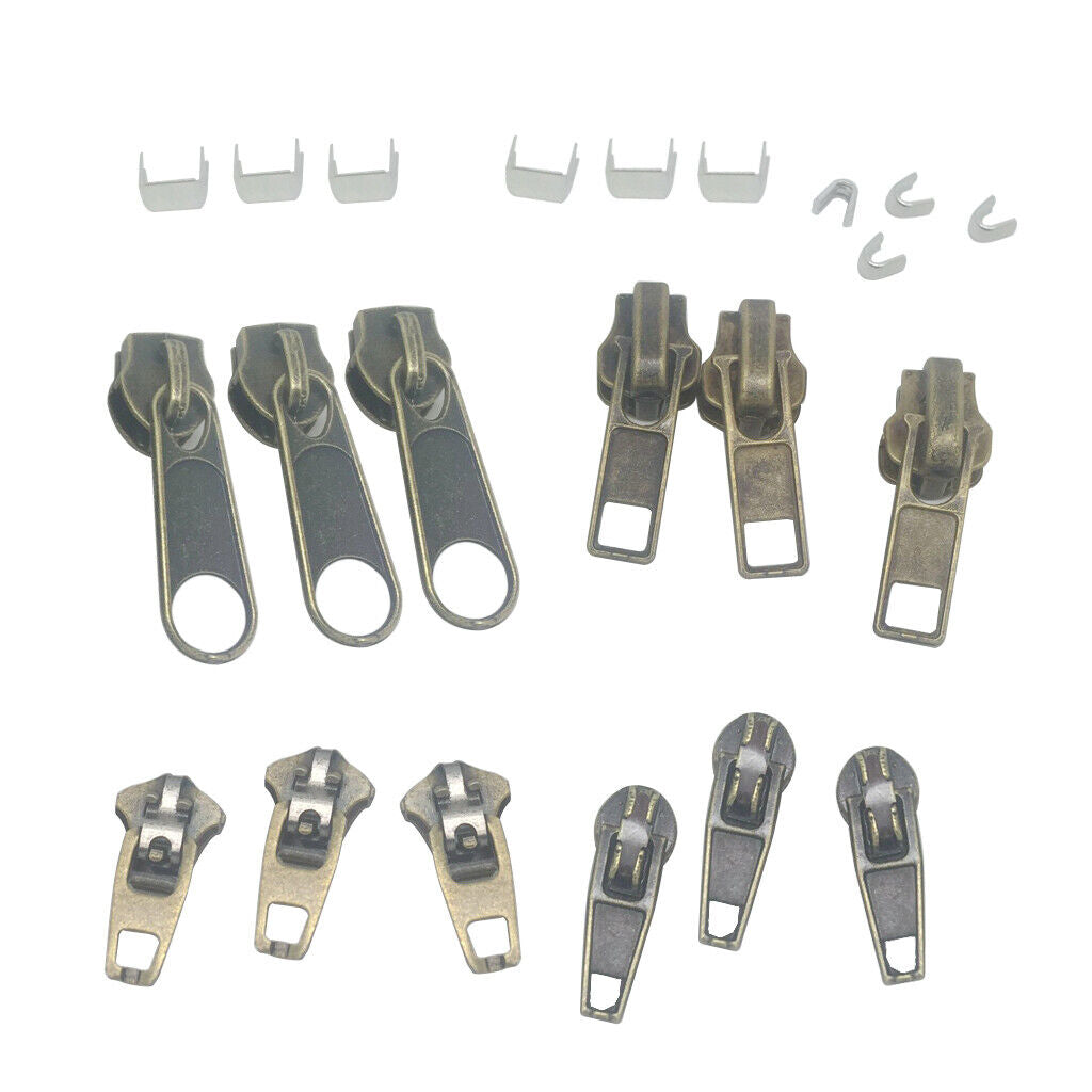 22 Pieces/set Replacement Zipper Repair Kit Zip  Sliders for Sewing