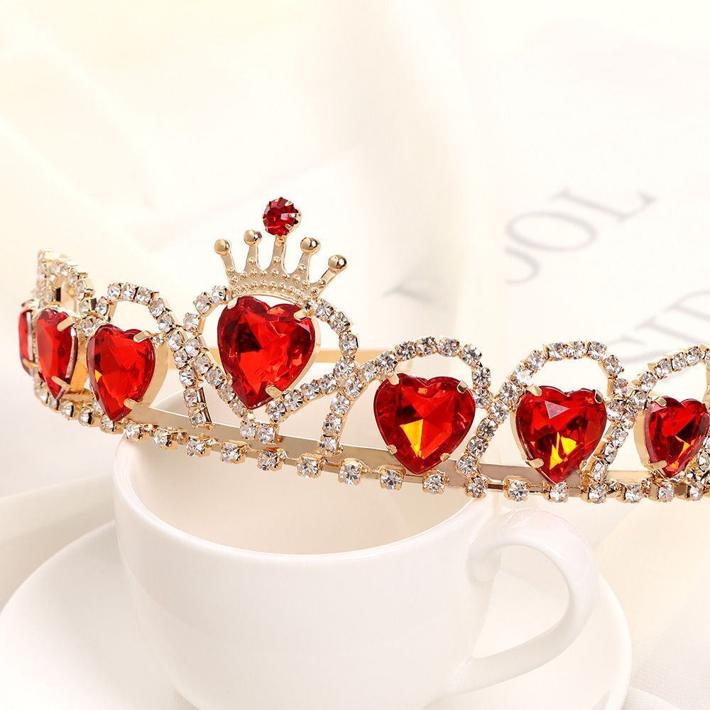 Tiara Bling Bling Tiaras for Girls Handmade Heart Headband Princess Crown