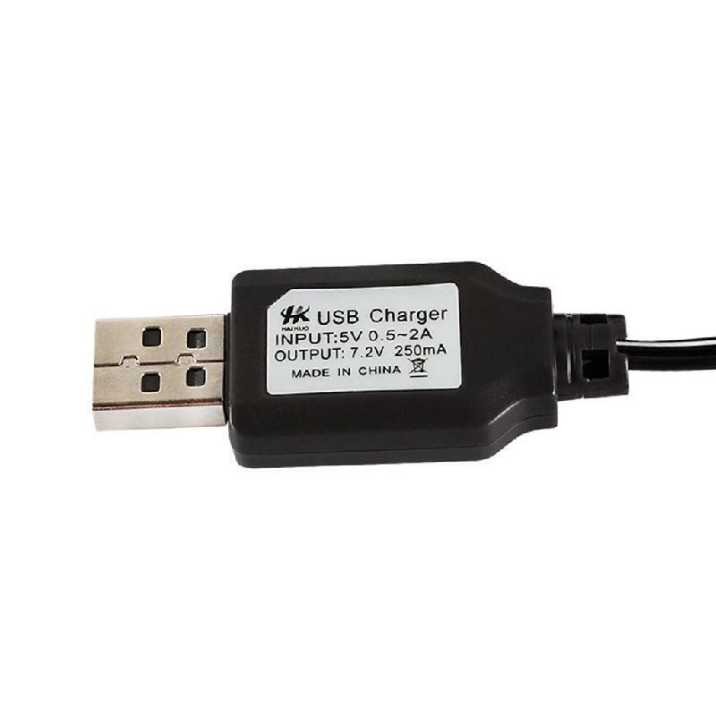 USB Charging Cable Ni-Cd Ni-MH Batteries Pack SM Plug Adapter 7.2V 250mA Output
