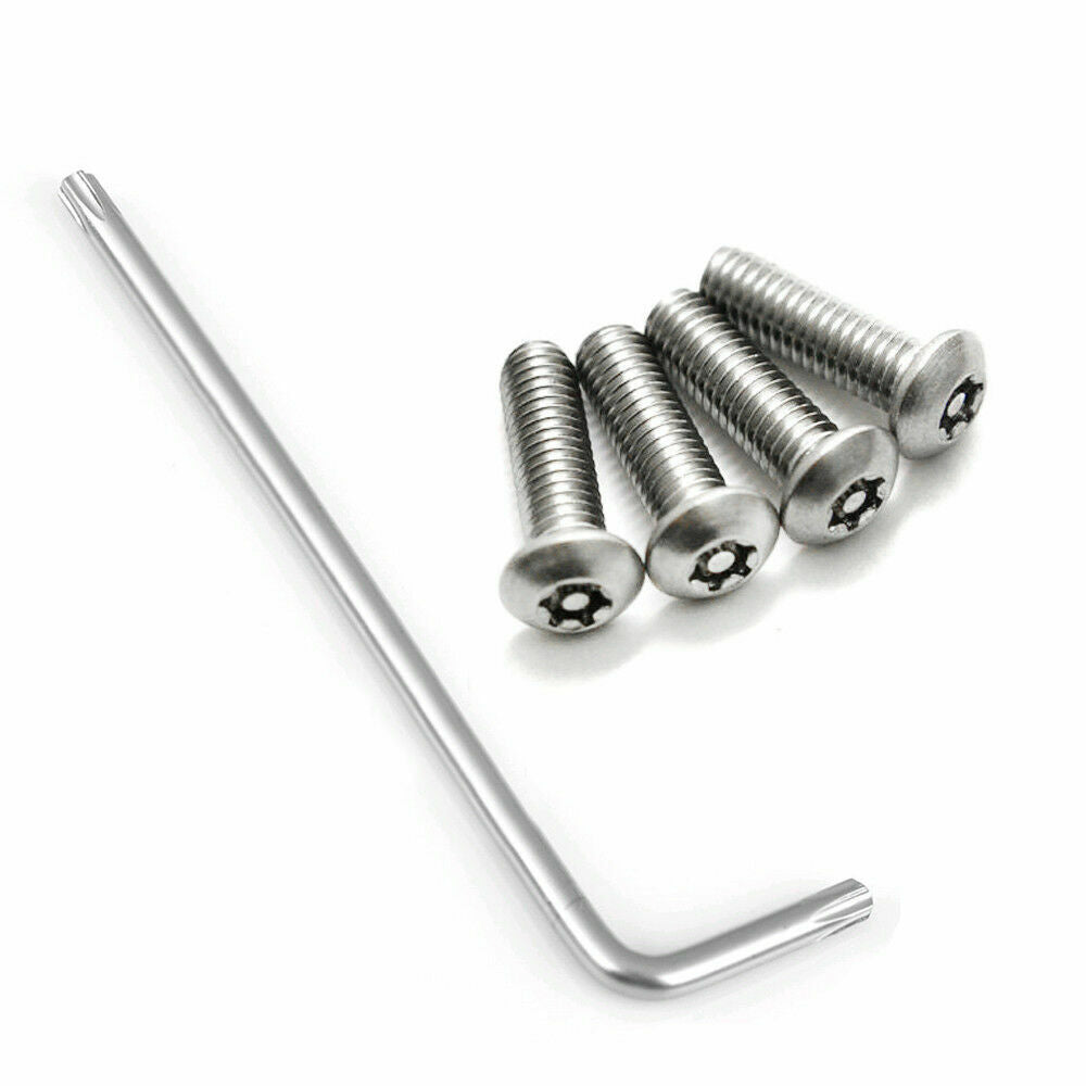 1 Set Car Anti Theft Anti-Tamper Security License Plate Screws Stainles Steel