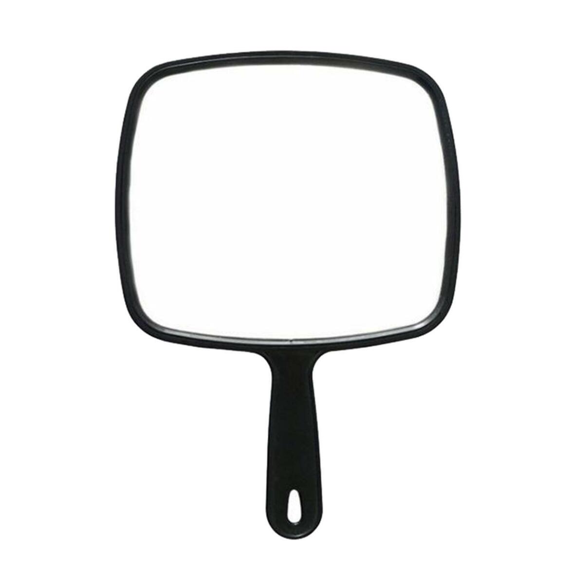 Barber   dressers Large Handheld Mirror with Handle Black