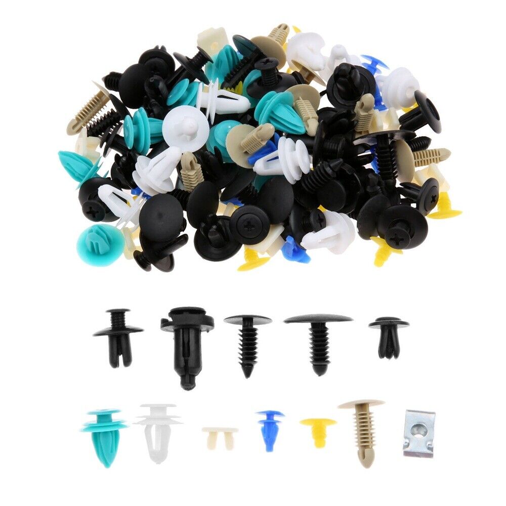 100 pcs Auto Car fender bumper door car surface 12 kinds Rivets Fastener Pins