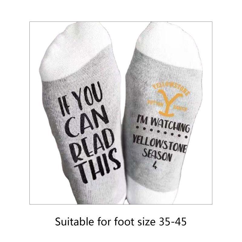 1 Pair If You Can Read This Funny Novelty Socks Cotton Autumn Spring Winter Sock