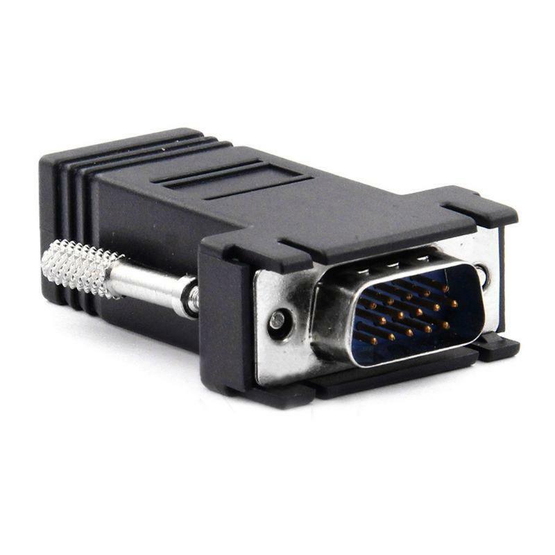 VGA Extender Male To Lan Cat5 Cat5e/6 RJ45 Ethernet Female Converter Adapter