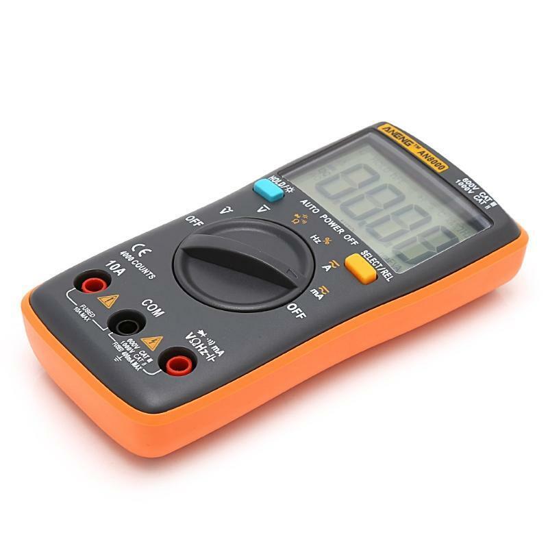 AN8000 Digital Multimeter 4000 Counts AC/DC Auto Range Ohm Ammeter Tester