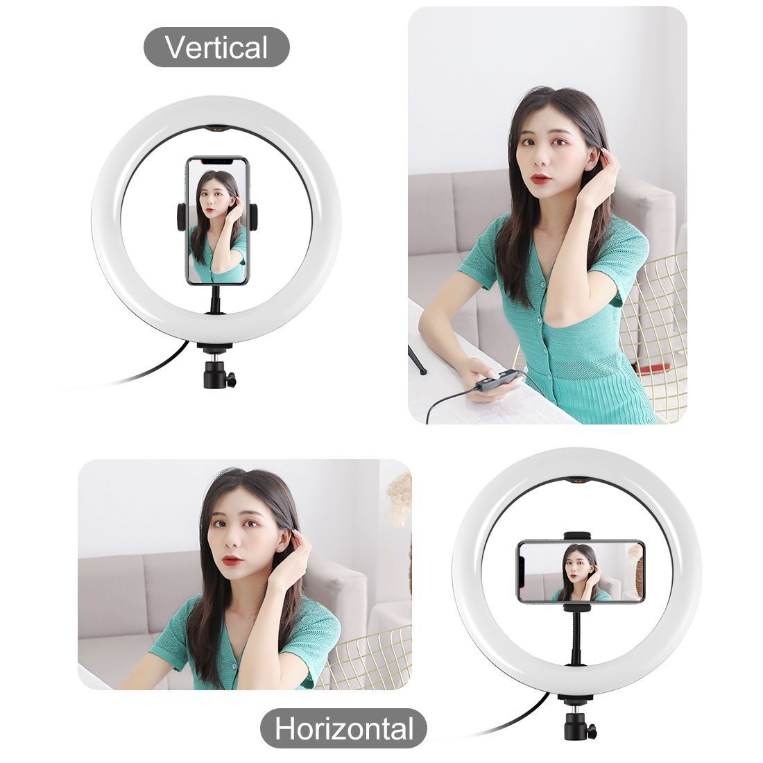 Stand 10.2 inch 26cm LED Video Light Kit Selfie Ring Light For Tik Tok Youtube