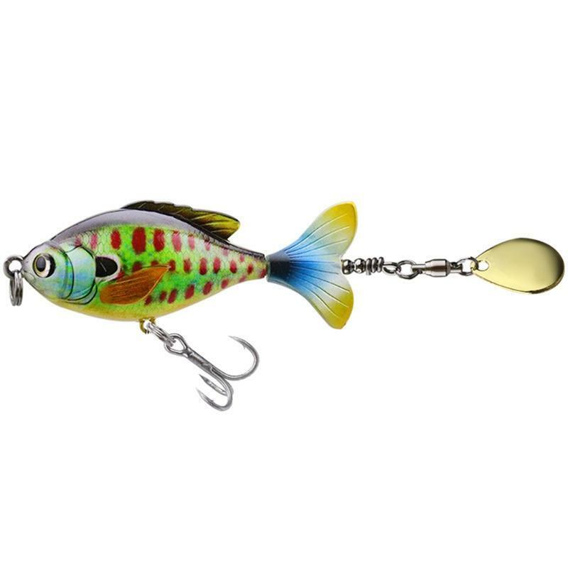 5pcs/set Whopper Popper 6cm/16.5g Topwater Fishing Lure Hard Bait Rotate Tail