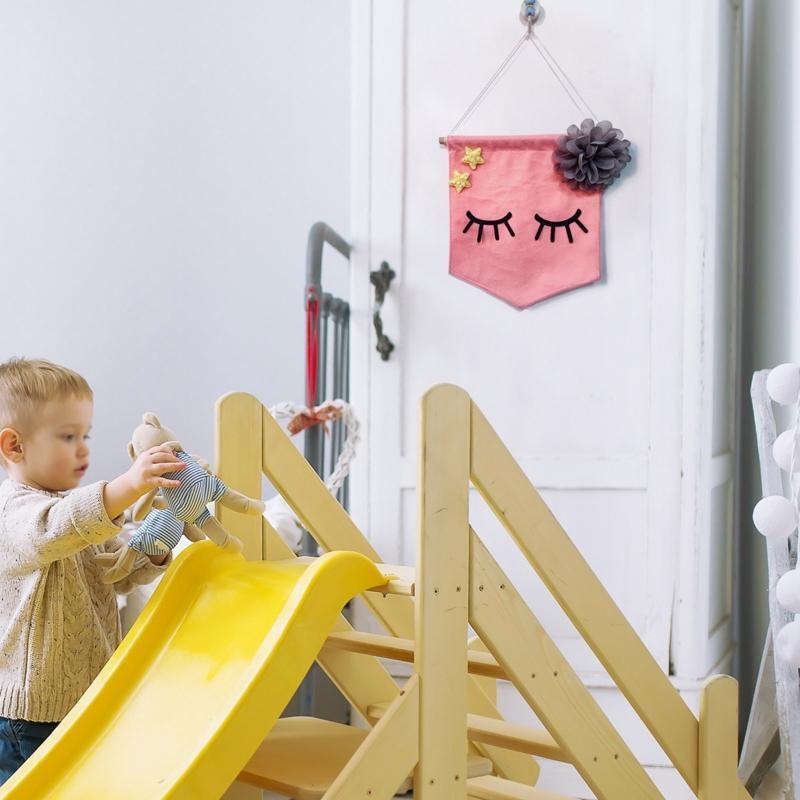 Nordic Kids Baby Room Decor Eyelash Flower Ornaments Wall Hanging Decoration