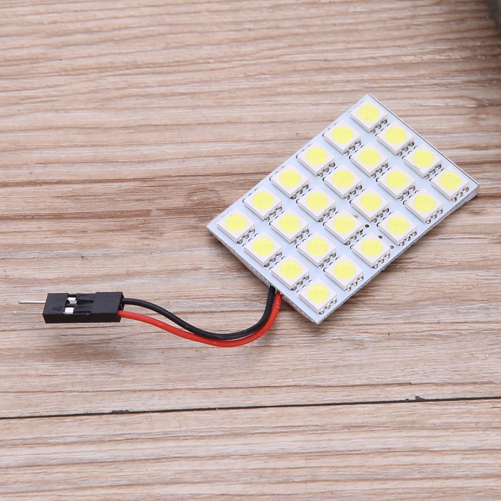 T10 5050 24SMD LED Panel Car Interior White Light Festoon Dome Lamp Blub
