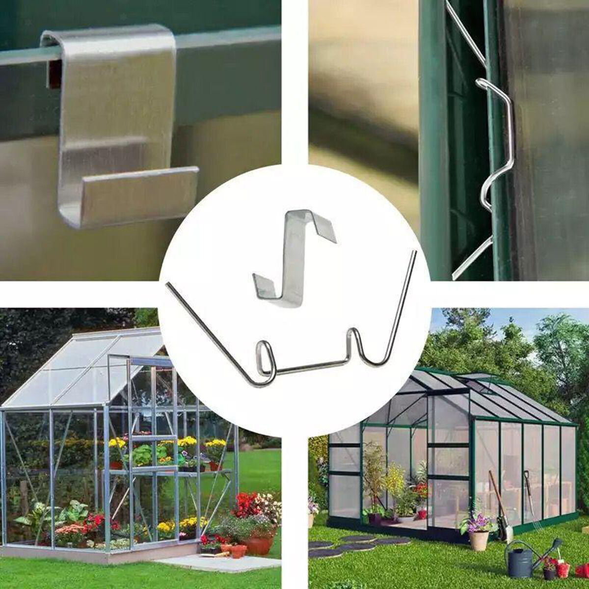 25  Greenhouse  Panel  Fixing Glazing Overlap  Clamps