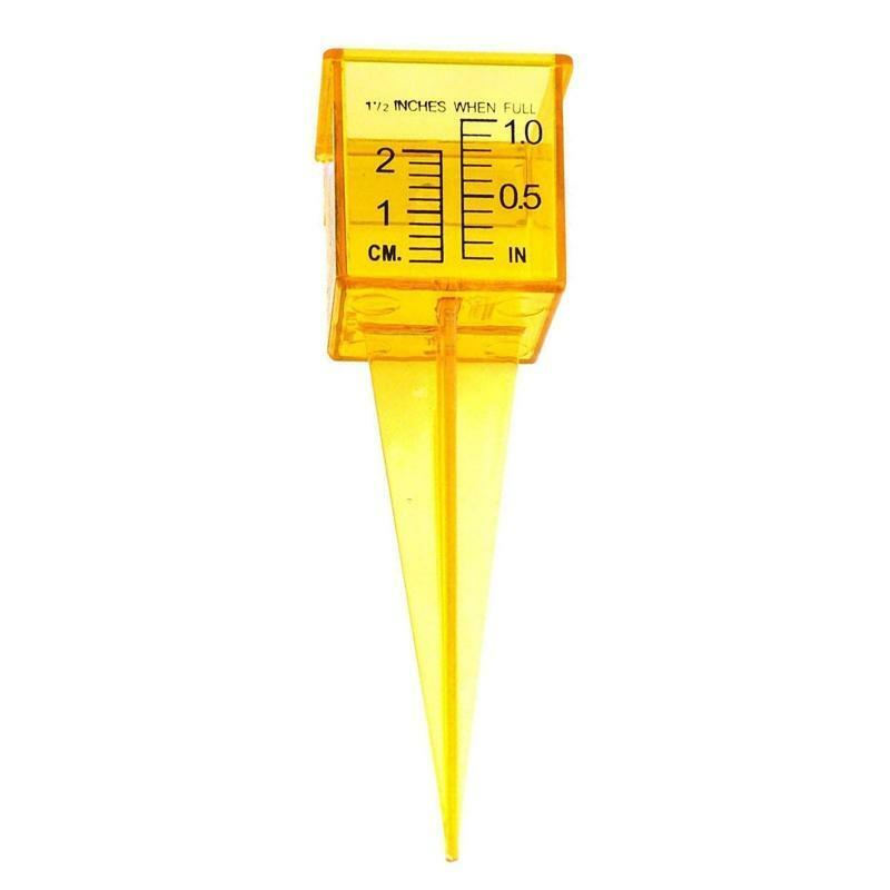 Wide Mouth Rain Gauge/Sprinkler Gauge Bright Yellow Outdoor Water Measuring Tool