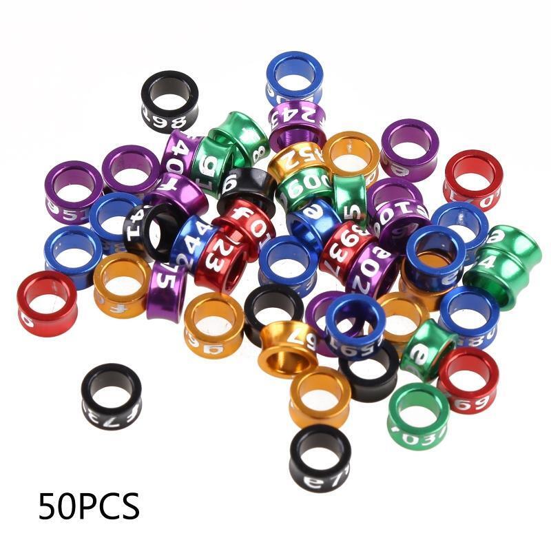 50 Pcs Pigeon Bands Bird 5mm Foot Ring Species Identify Training Rings Pet Bird