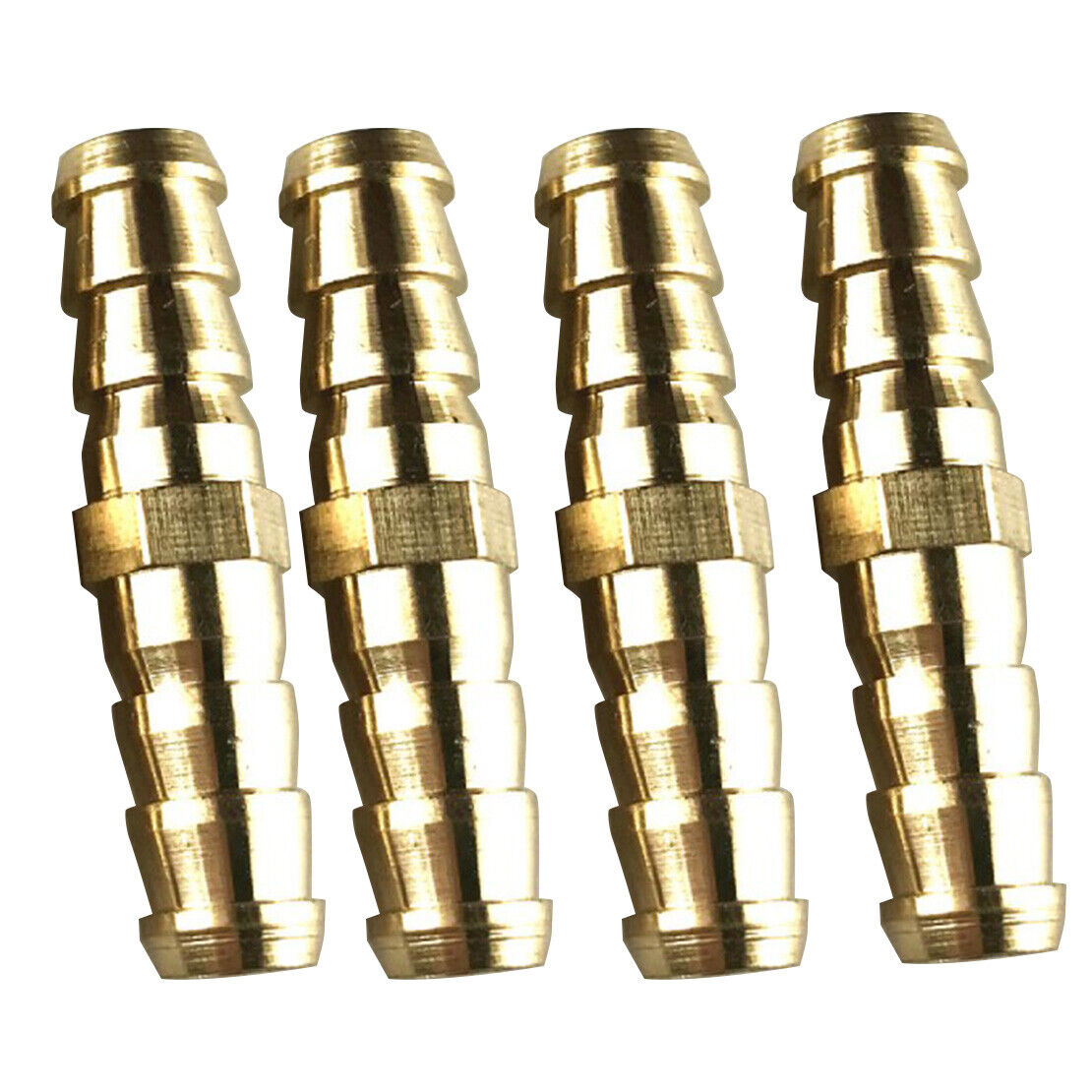4x 8mm to 10mm Straight Brass Hose Barb Fitting Reducer Coupler Adapters